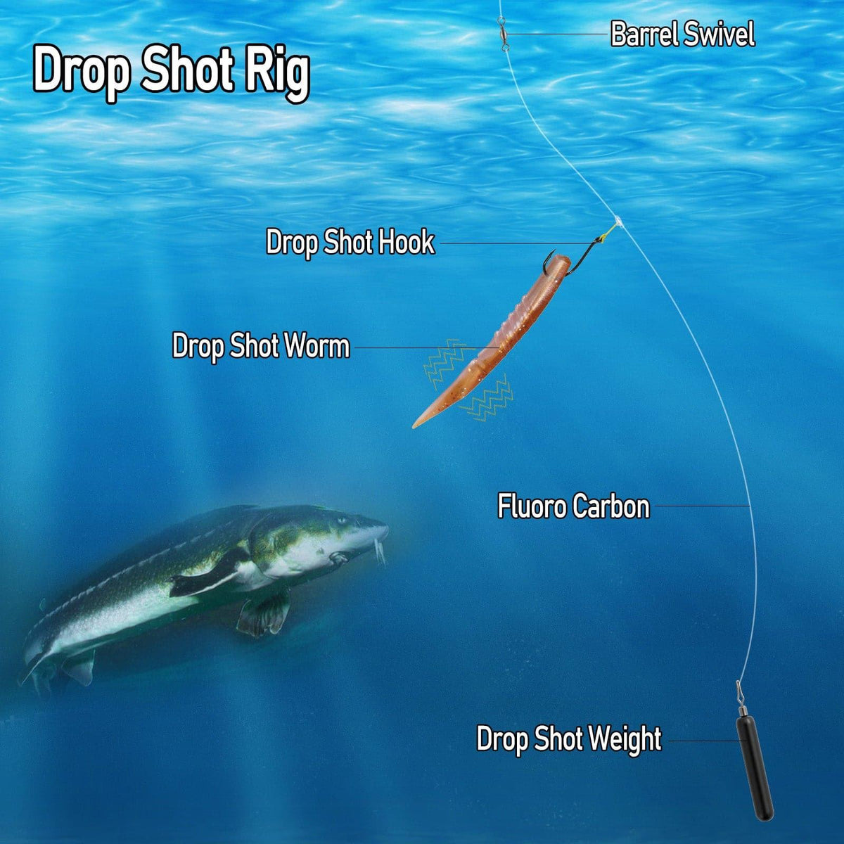 Dr.Fish 6pcs Worm Soft Plastic Baits 4.33'' 0.19oz - Dr.Fish Tackles