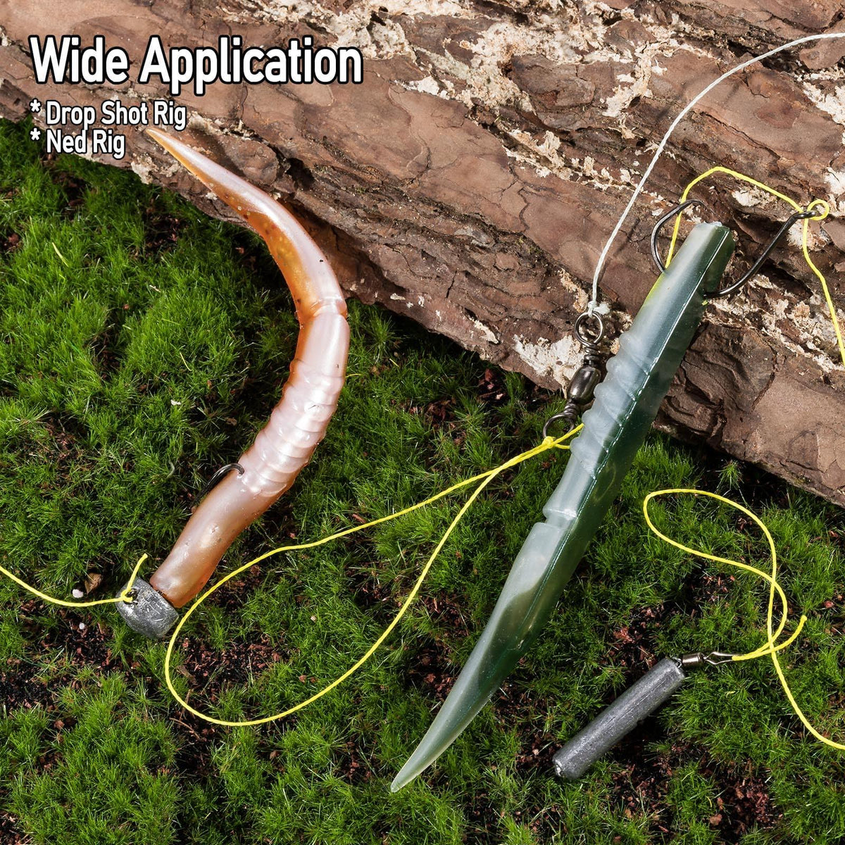 Dr.Fish 6pcs Worm Soft Plastic Baits 4.33'' 0.19oz - Dr.Fish Tackles