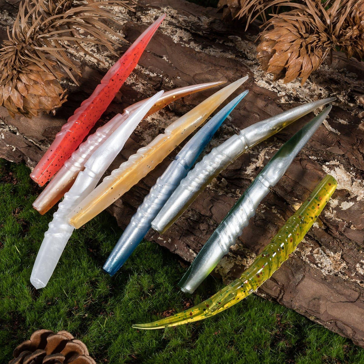 Dr.Fish 6pcs Worm Soft Plastic Baits 4.33'' 0.19oz - Dr.Fish Tackles