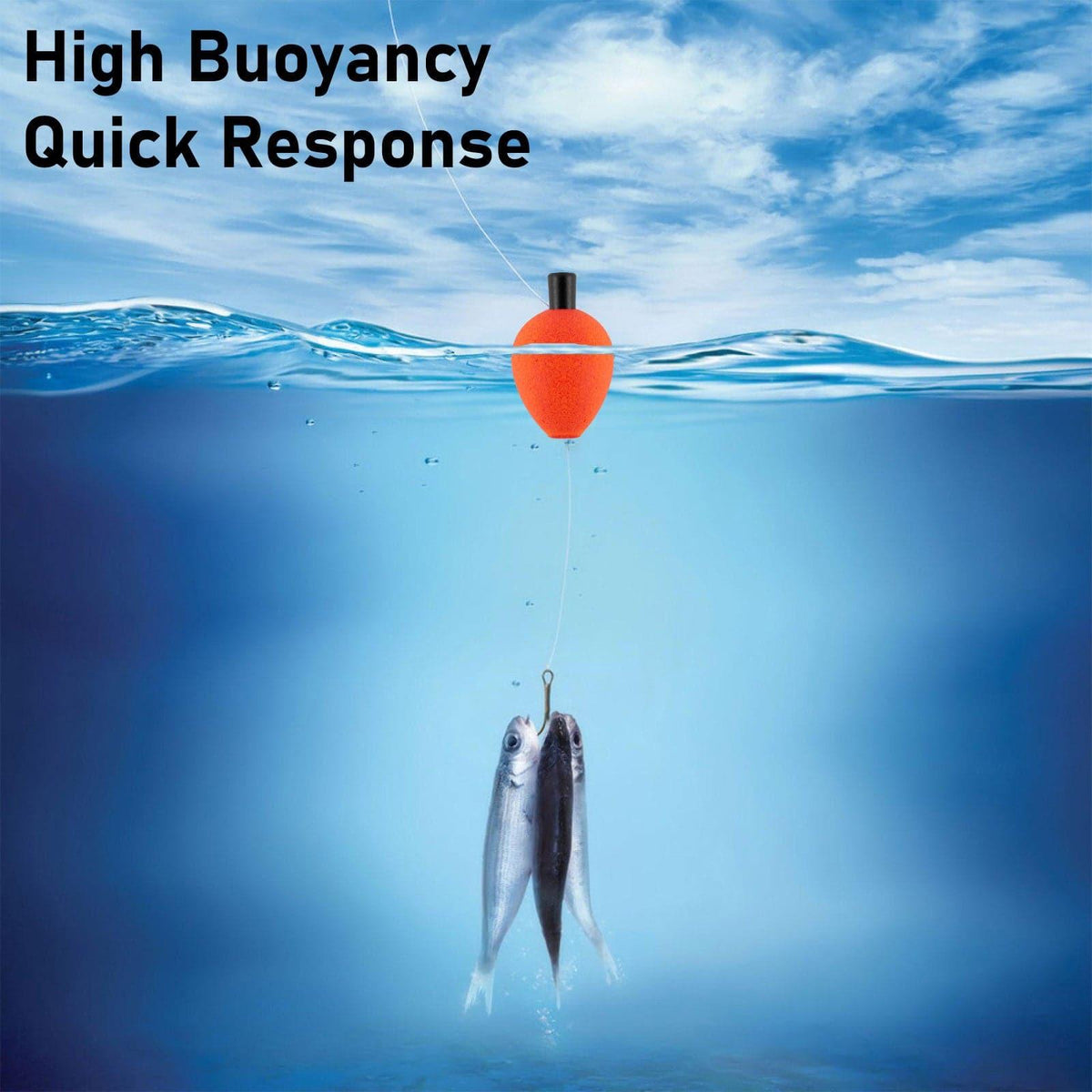 Dr.Fish 30pcs Foam Teardrop Fishing Bobbers 1.06'' - Dr.Fish Tackles