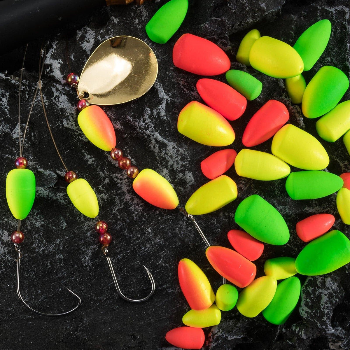Dr.Fish 20/60pcs Bullet Foam Floats 6 Sizes - Dr.Fish Tackles