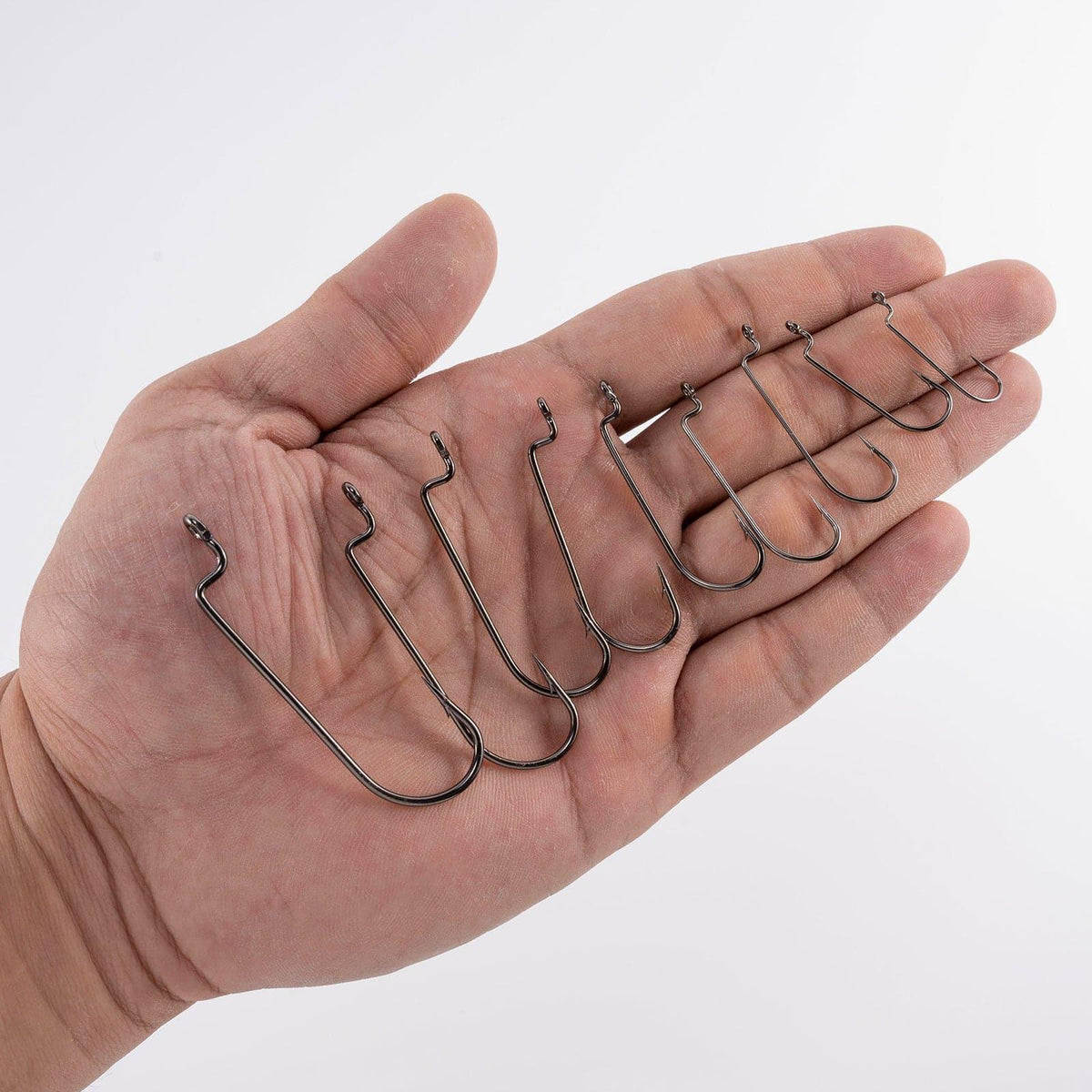 Dr.Fish 100pcs Offset Worm Hooks #1-#5/0 - Dr.Fish Tackles