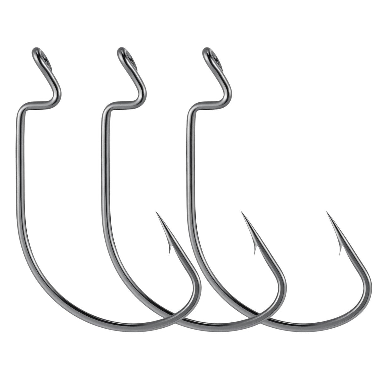 Dr.Fish 100pcs Offset Shank Worm Hooks #1-#5/0 - Dr.Fish Tackles