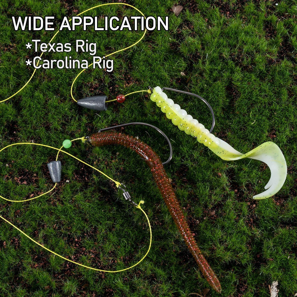 Dr.Fish 100pcs Offset Shank Worm Hooks #1-#5/0 - Dr.Fish Tackles