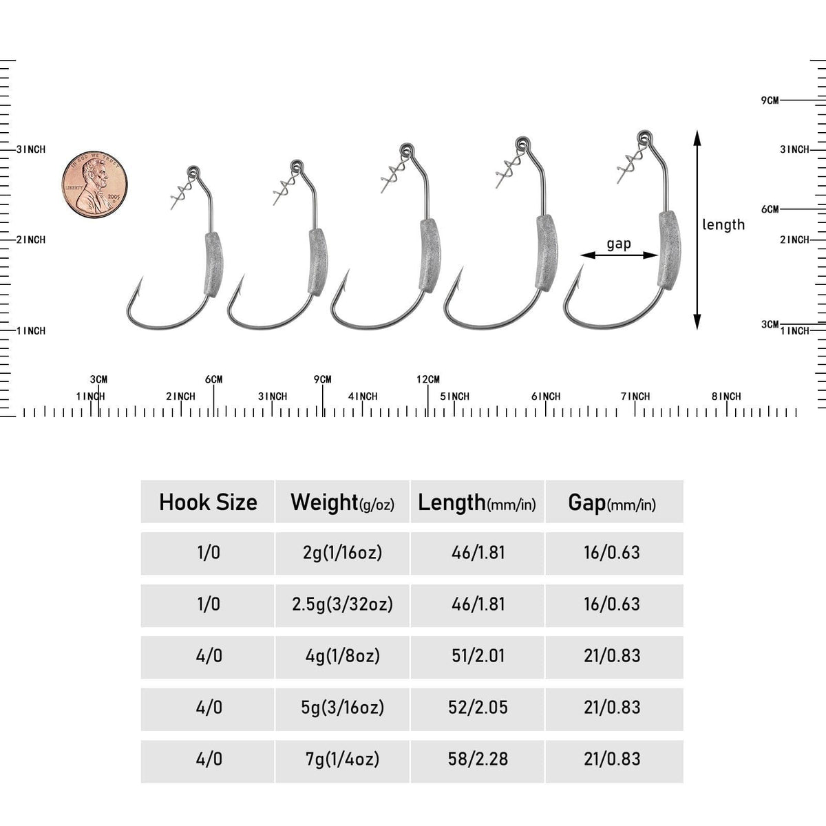 Dr.Fish 20pcs Weighted Swimbait Hook 1/6-1/4oz - Dr.Fish Tackles