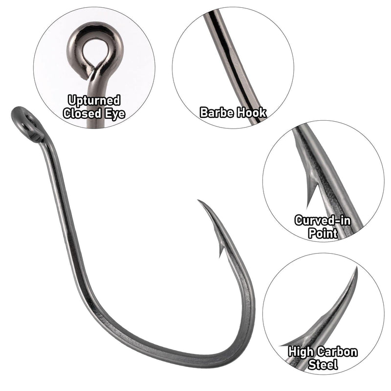 Dr.Fish 50pcs Octopus Beak Offset Hooks 8/0#-8# - Dr.Fish Tackles