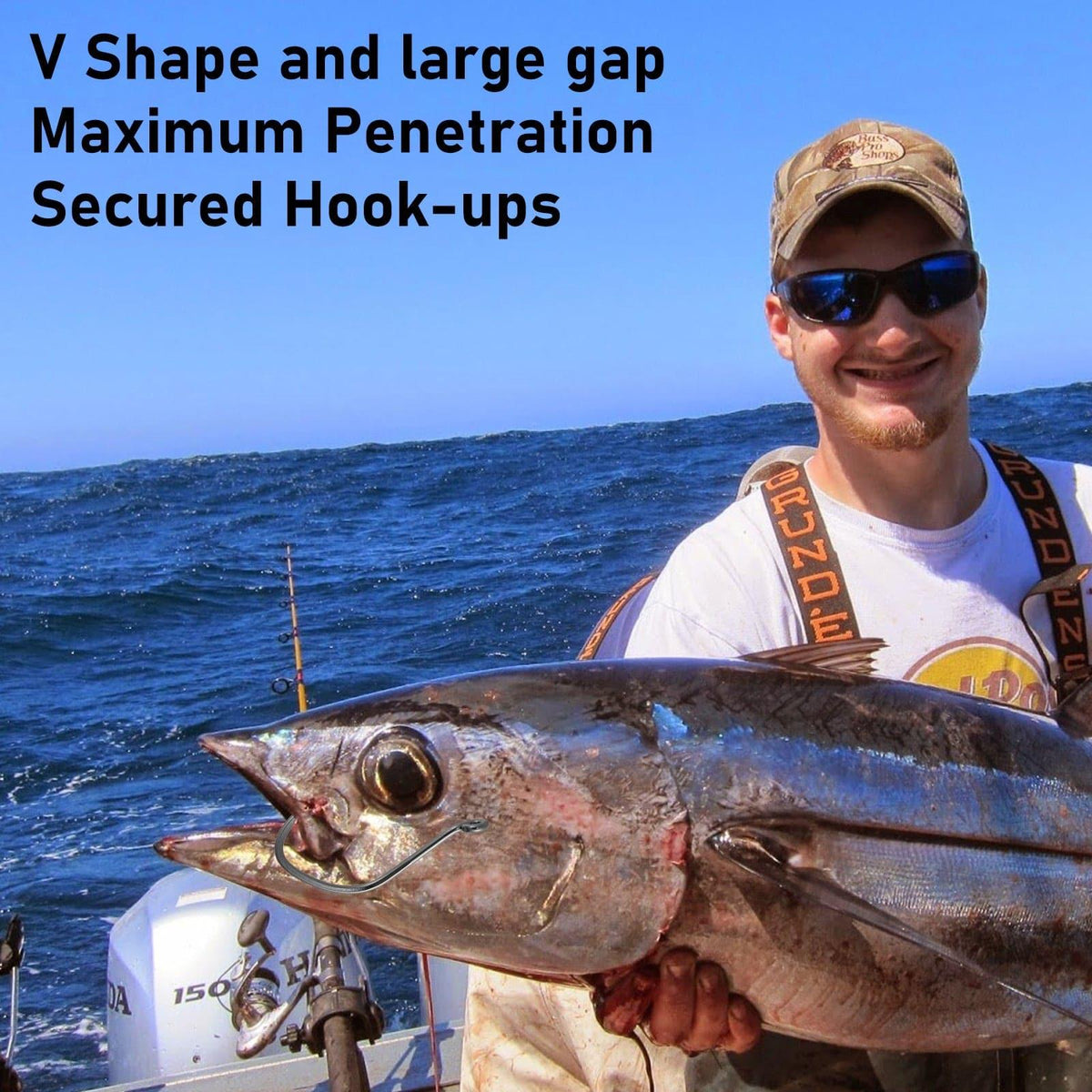 Dr.Fish 50pcs Octopus Beak Offset Hooks 8/0#-8# - Dr.Fish Tackles