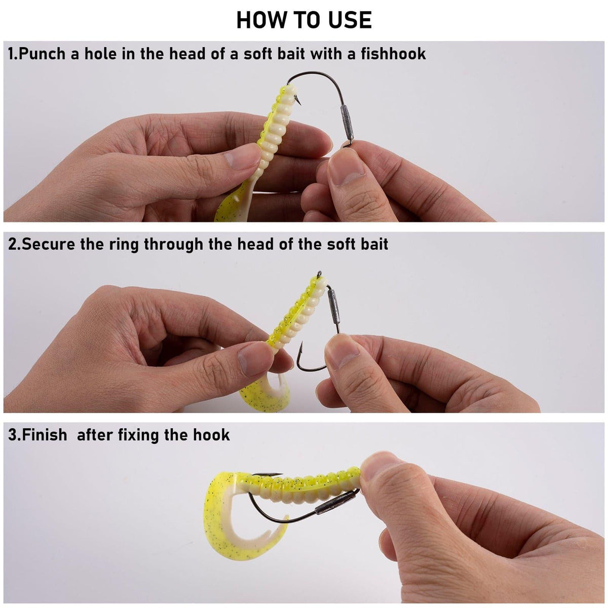 Dr.Fish 15pcs Weighted EWG Hooks 1#-5/0 - Dr.Fish Tackles