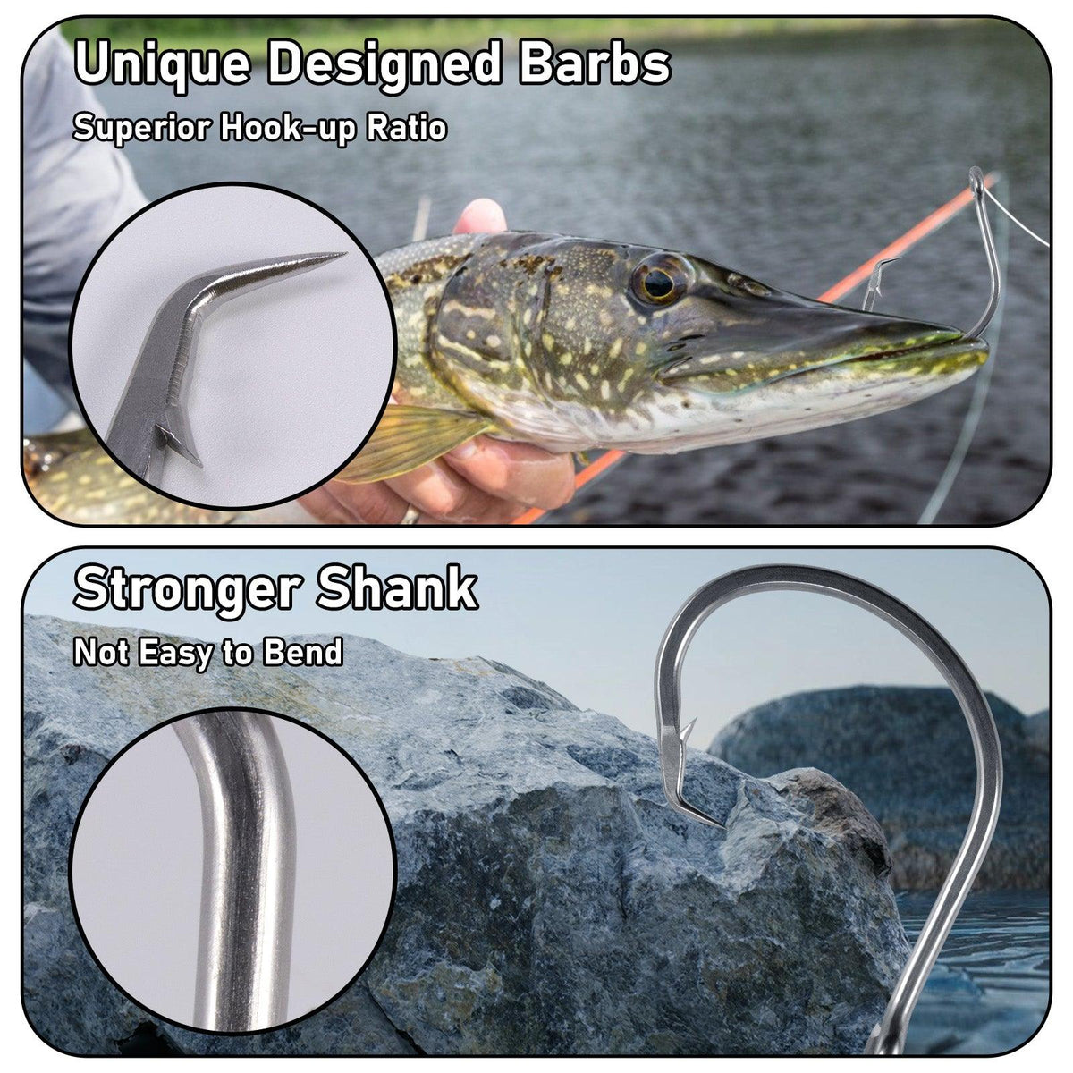 Dr.Fish Heavy Duty In-Line Hook 6/0-28/0 - Dr.Fish Tackles