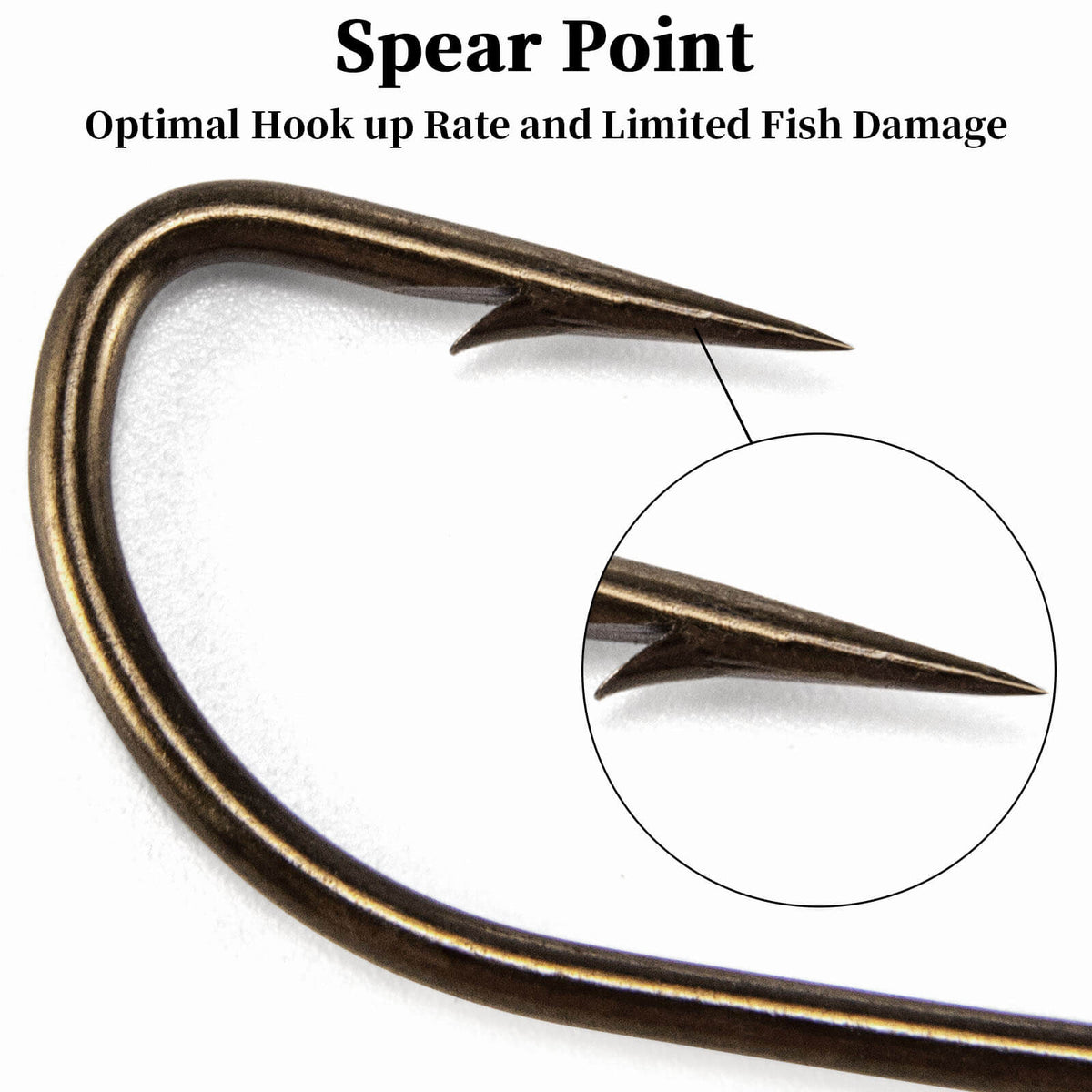 Dr.Fish 100pcs Plain Shank Bronze Classic Hooks #1/0-#10