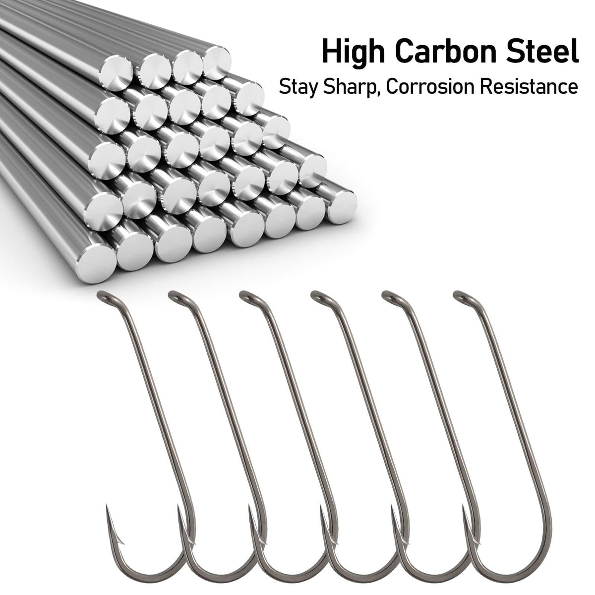 Dr.Fish 100pcs Long Shank Fishing Hooks 14#-4# - Dr.Fish Tackles