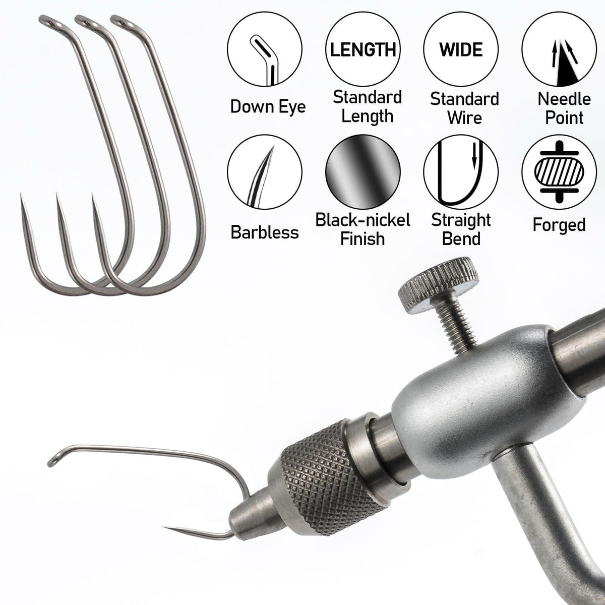 Dr.Fish 100pcs Barbless Dry Fly Hooks 12#-18# - Dr.Fish Tackles