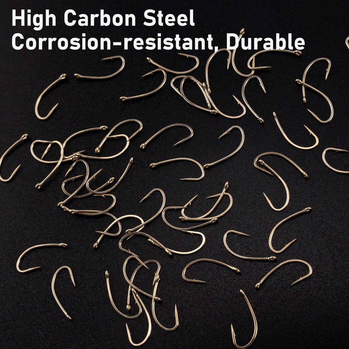 Dr.Fish 100pcs  Gold/Silver Fly Tying HooK #12-#22 - Dr.Fish Tackles
