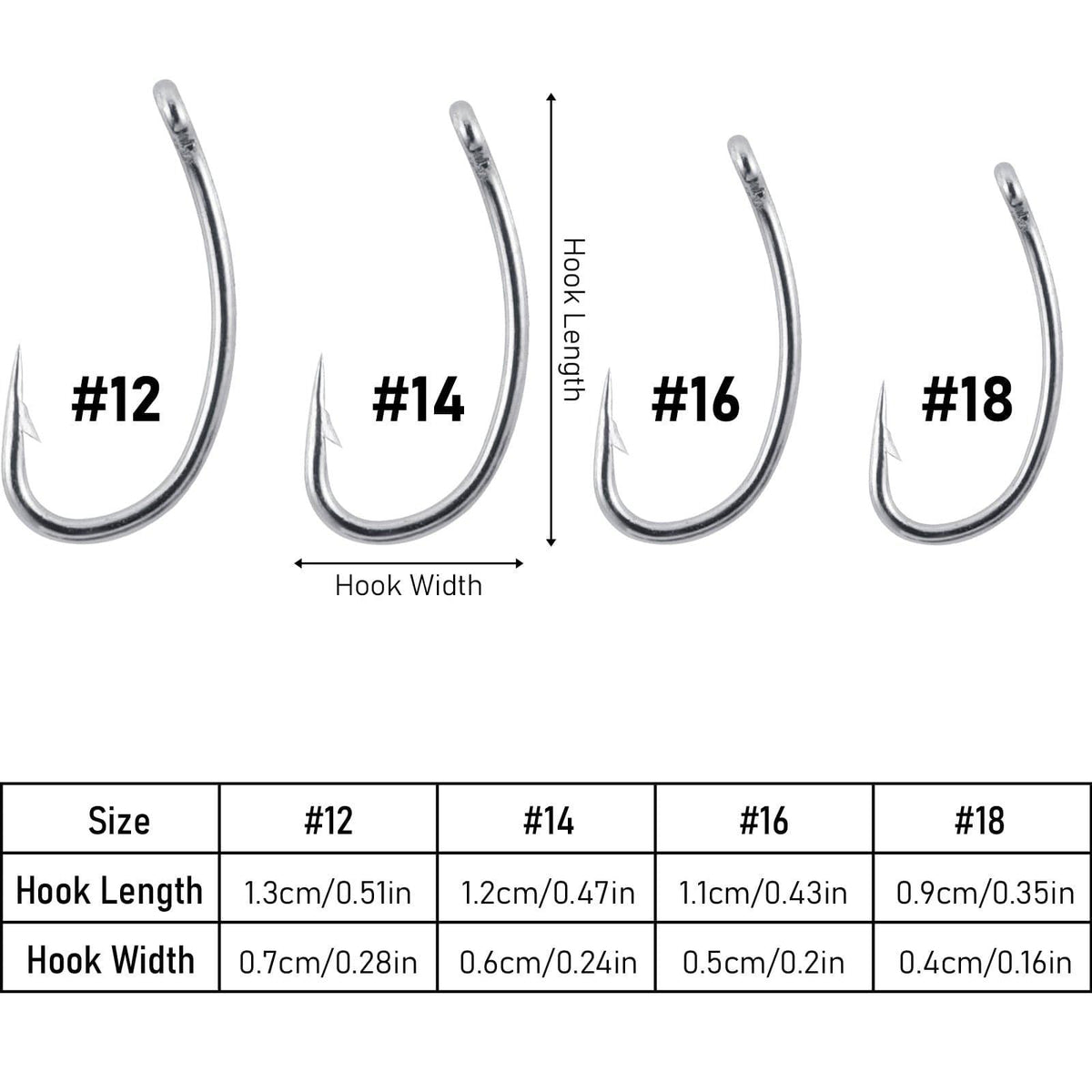 Dr.Fish 100pcs  Gold/Silver Fly Tying HooK #12-#22 - Dr.Fish Tackles