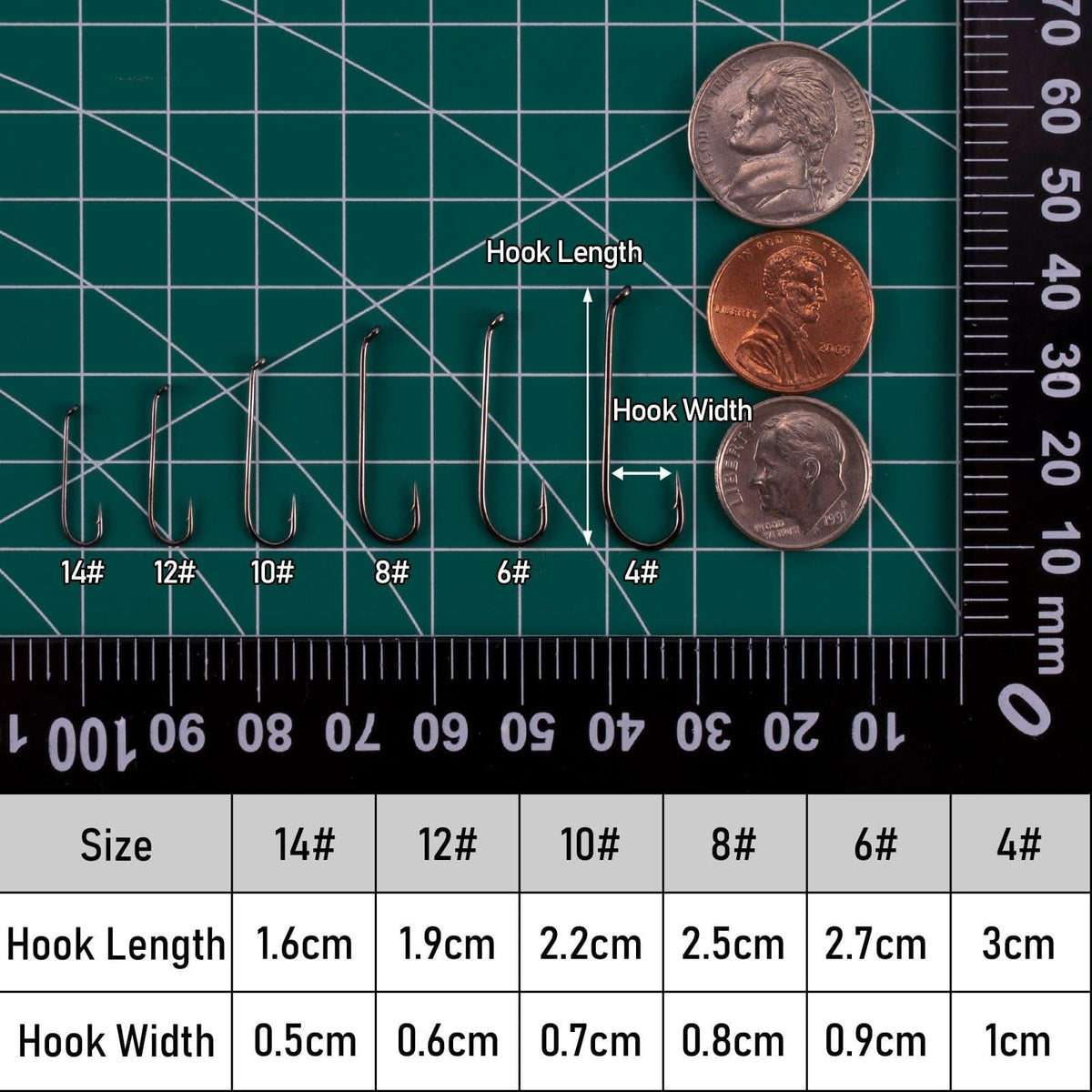 Dr.Fish 100pcs Long Shank Fishing Hooks 14#-4# - Dr.Fish Tackles