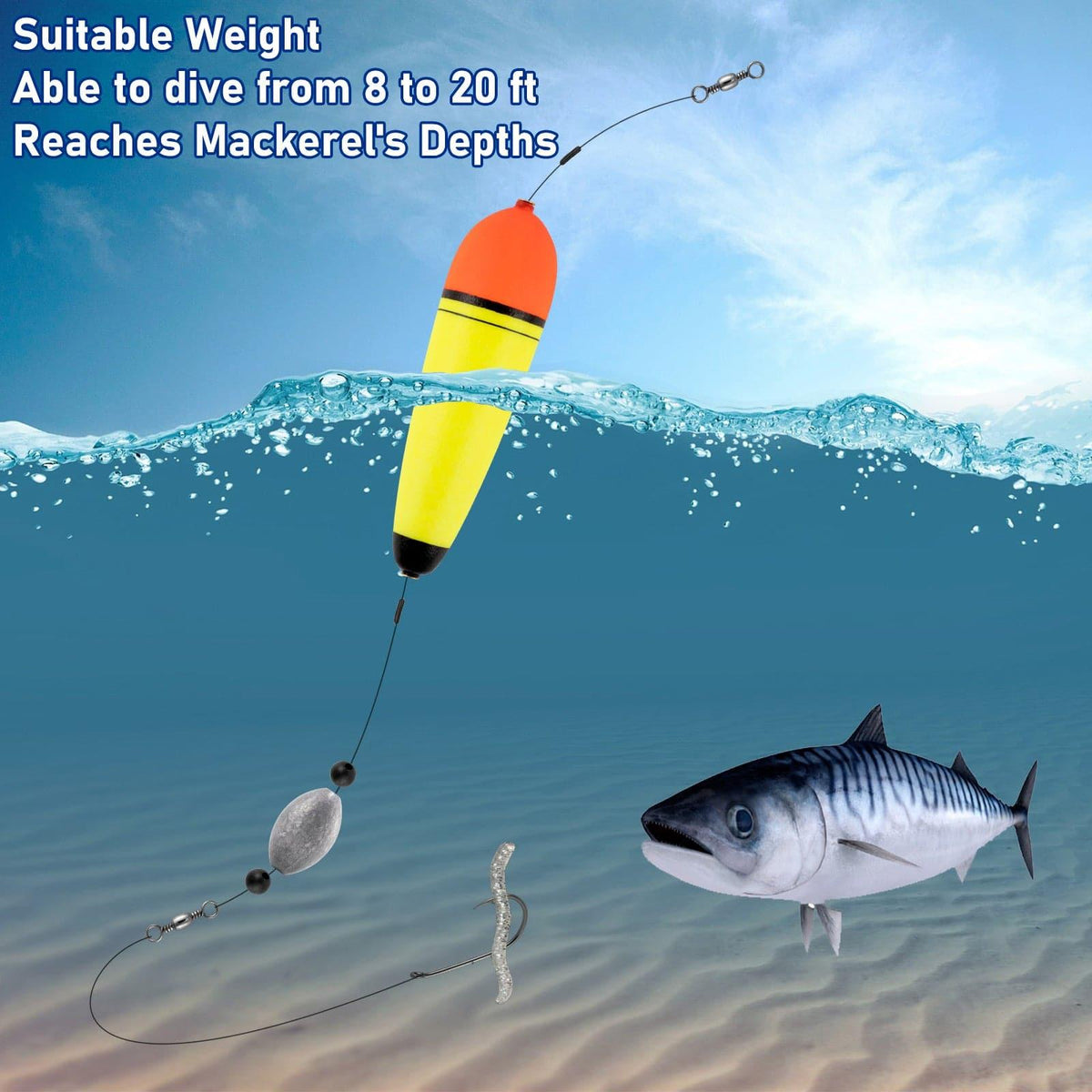 Dr.Fish 30g Mackerel Fishing Float Set - Dr.Fish Tackles