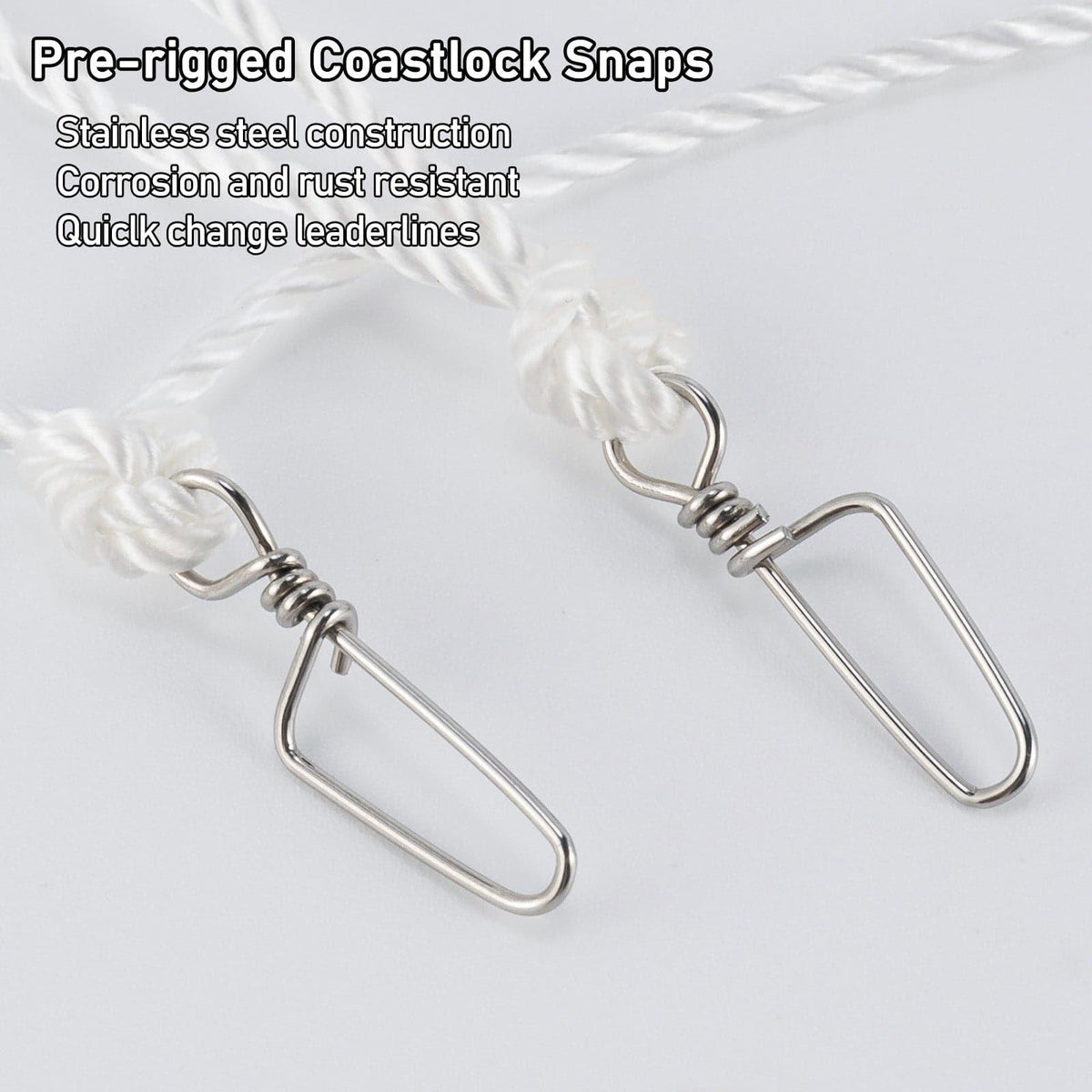 Dr.Fish 30/90M Trotline Fishing Set up Twine Pre-rigged Snaps Leader Hooks Dropline - Dr.Fish Tackles