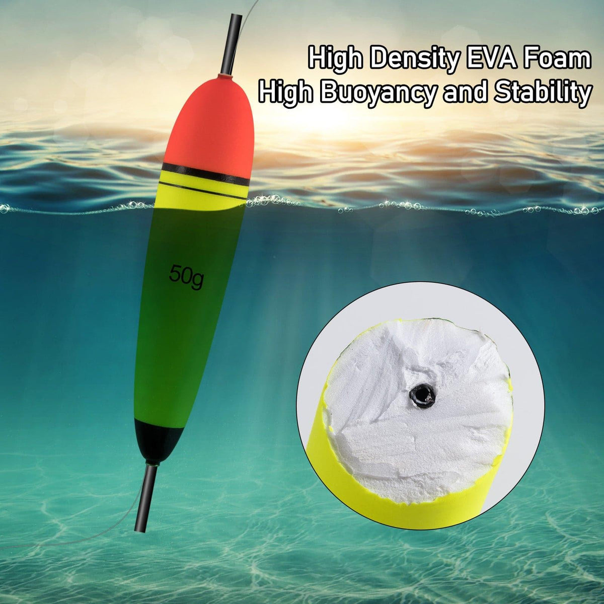 Dr.Fish EVA Foam Fishing Slider Floats 1.06-4.23oz - Dr.Fish Tackles