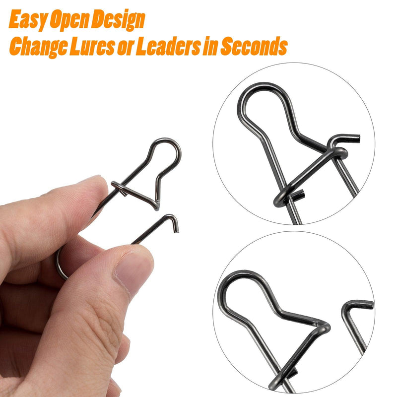 Dr.Fish 100pcs Duo-Lock Snaps 26-220lb