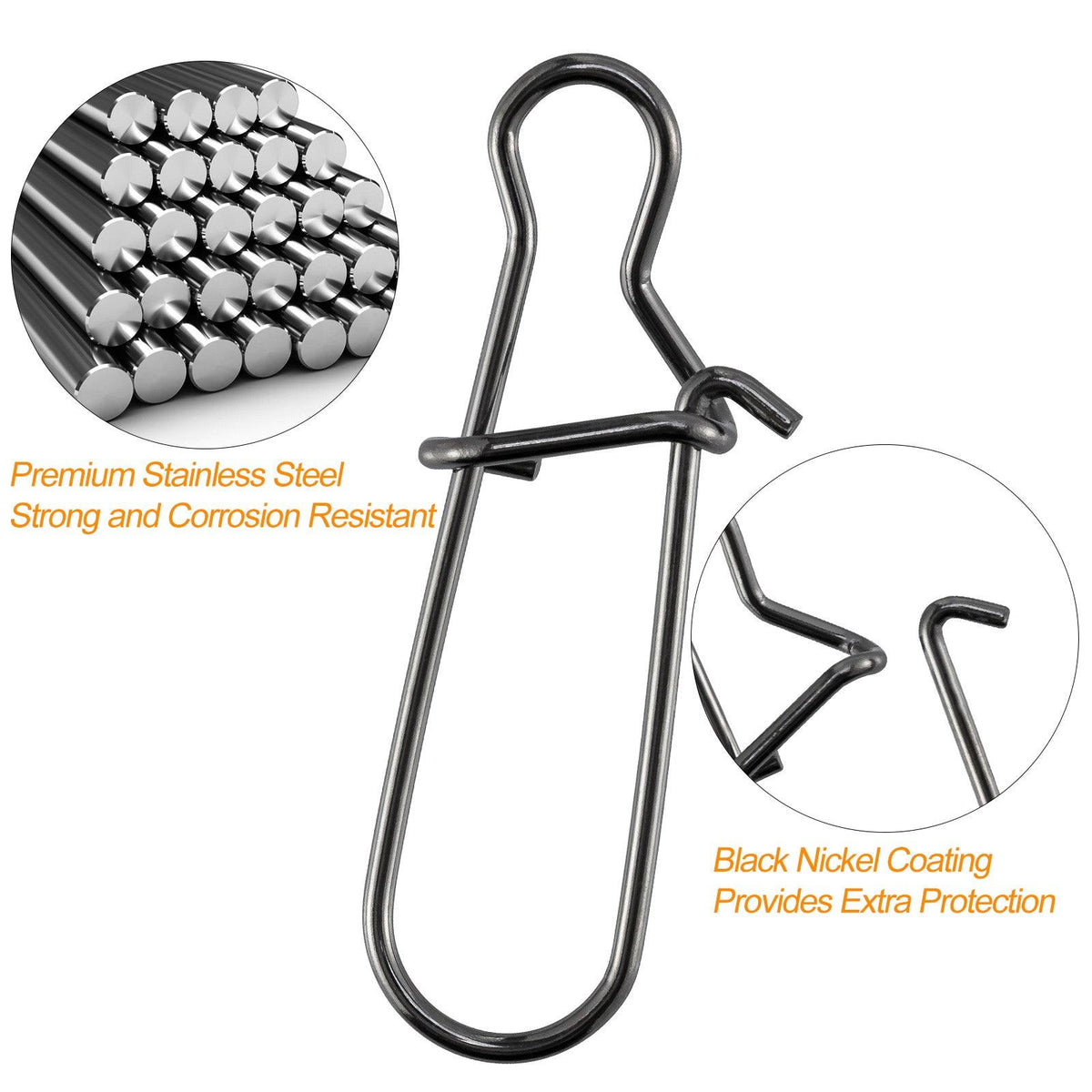 Dr.Fish 100pcs Duo-Lock Snaps 26-220lb