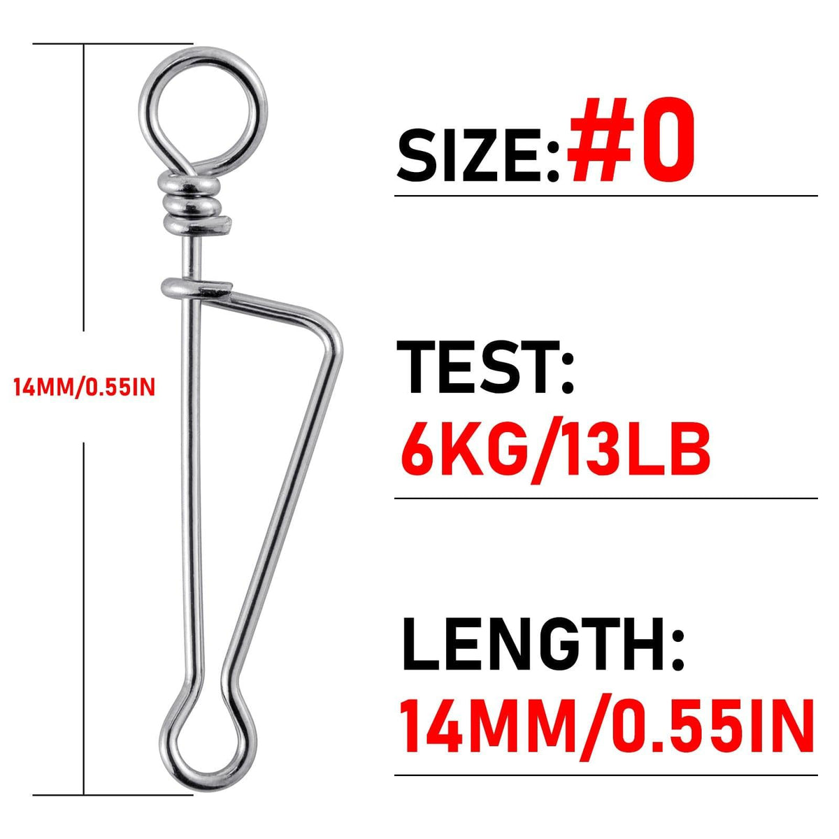 Dr.fish 20pcs Quick Change Clip Hook Lure Connector 13-209lb - Dr.Fish Tackles