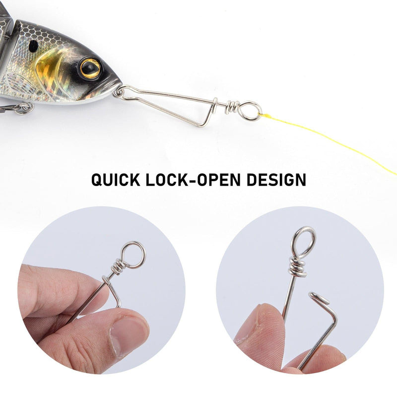 Dr.fish 20pcs Quick Change Clip Hook Lure Connector 13-209lb - Dr.Fish Tackles