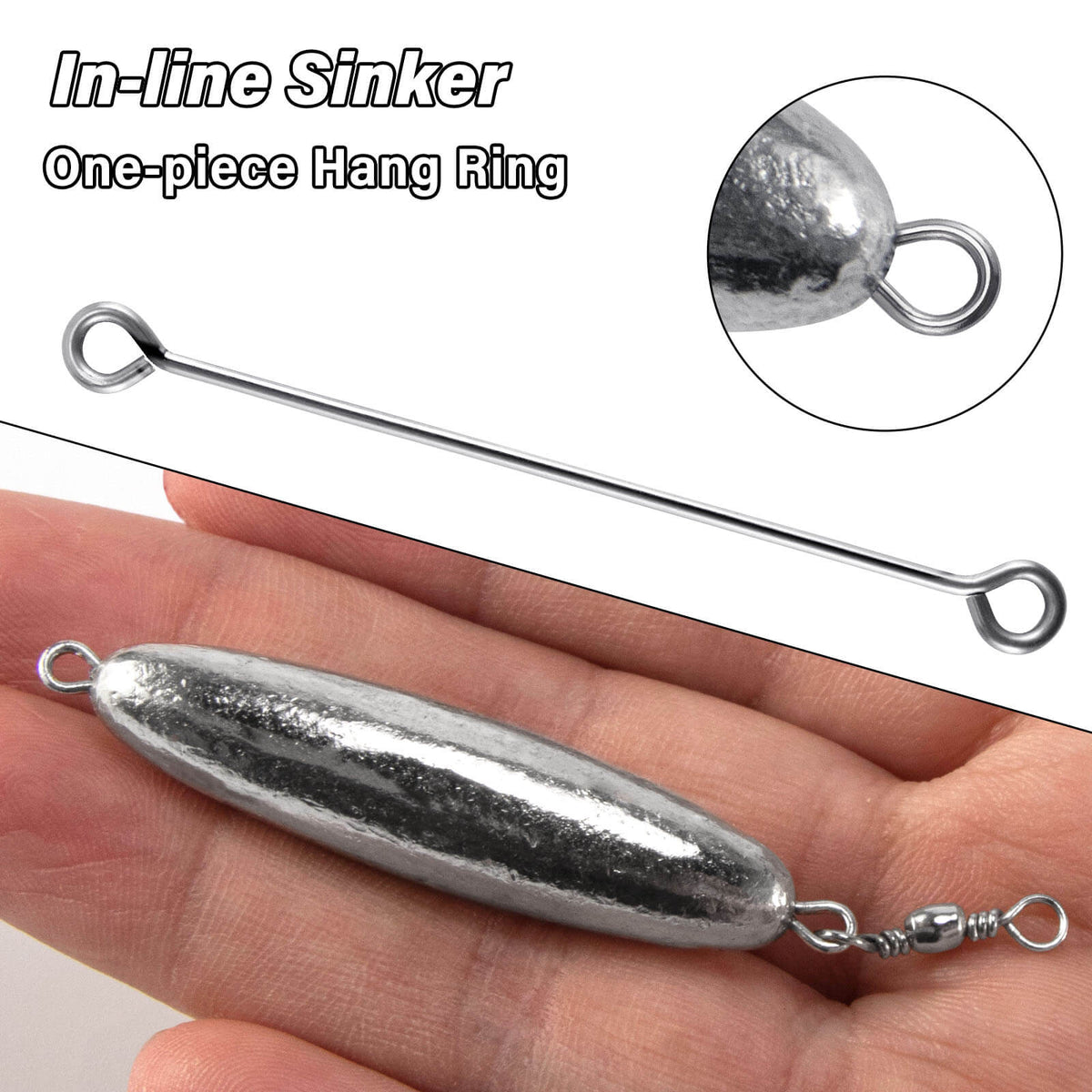 Dr.Fish 10pcs Trolling Sinkers with Swivel 1/16oz-1.2oz