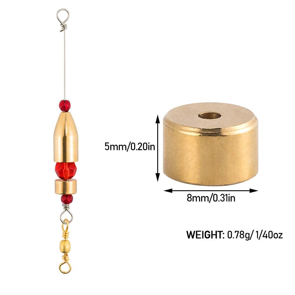 Dr.Fish 50pcs Brass Weights Sinkers 1/40oz - Dr.Fish Tackles