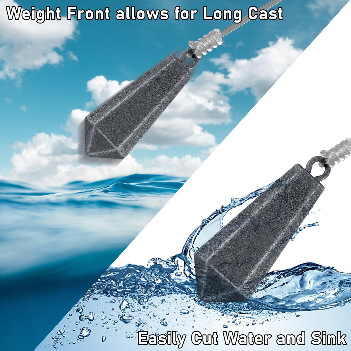 Dr.FishTapered Steel Fishing Weight 30g-100g - Dr.Fish Tackles