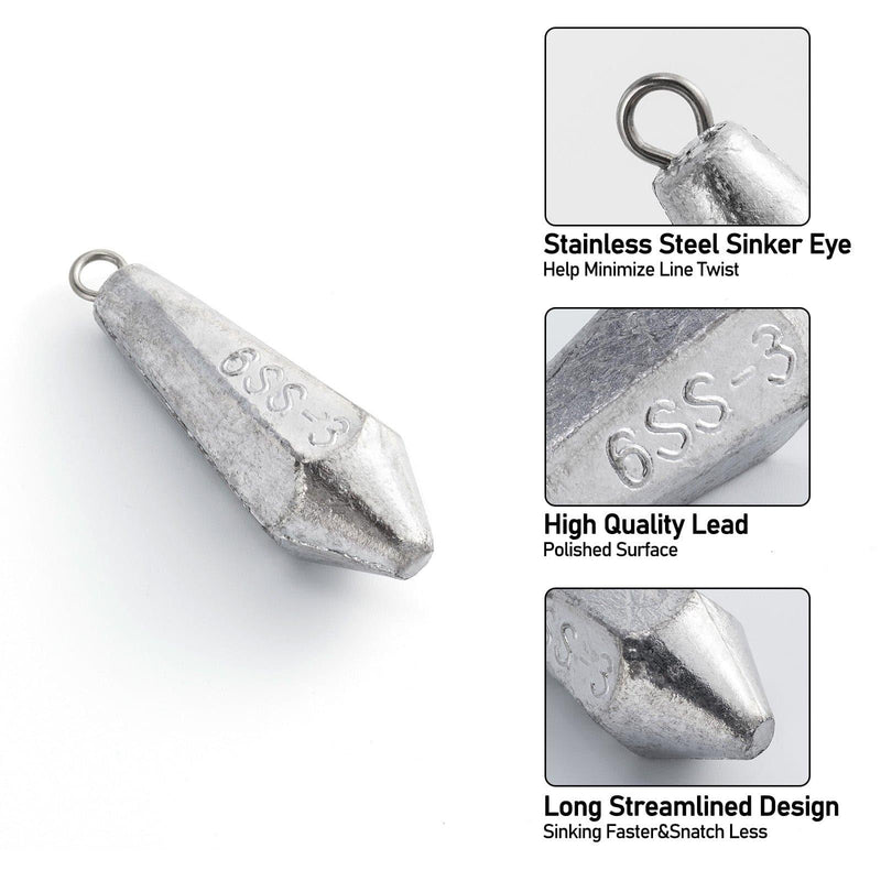 Dr.Fish 2/5/10/20pcs  Drop Shot Fishing Hexagonal Weights - Dr.Fish Tackles