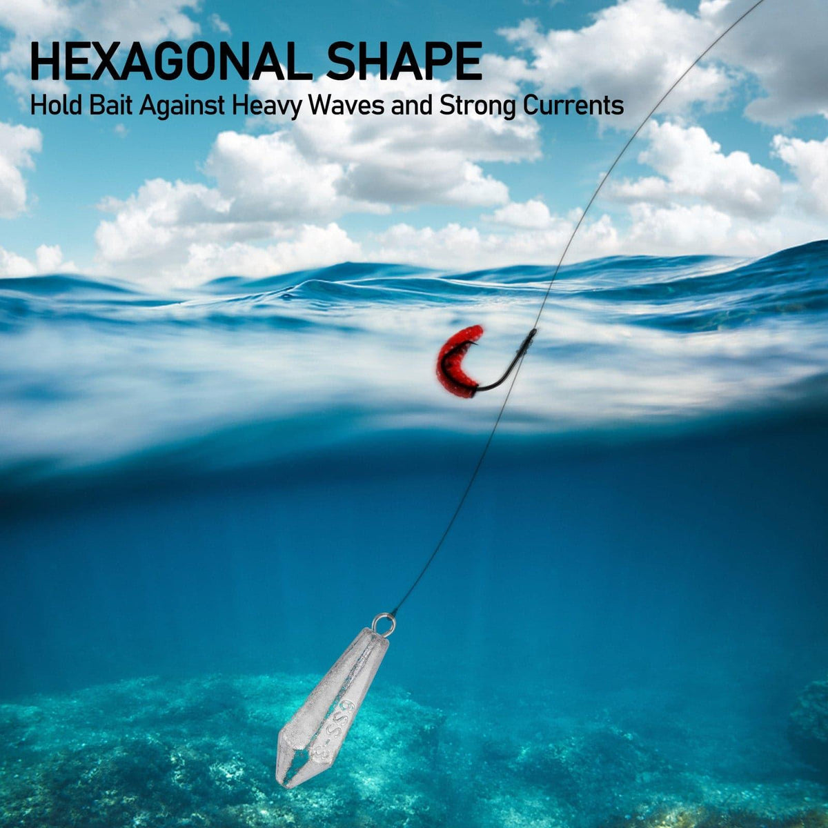 Dr.Fish 2/5/10/20pcs  Drop Shot Fishing Hexagonal Weights - Dr.Fish Tackles