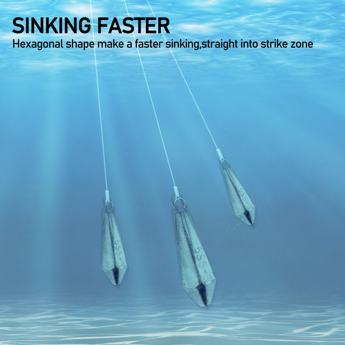 Dr.Fish 2/5/10/20pcs  Drop Shot Fishing Hexagonal Weights - Dr.Fish Tackles