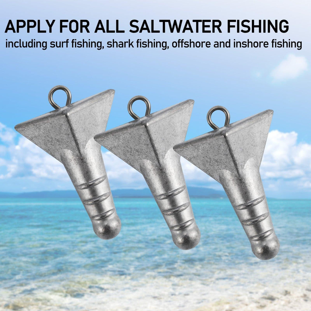 Dr.Fish 5pcs Storm Sinkers1 to 4oz - Dr.Fish Tackles