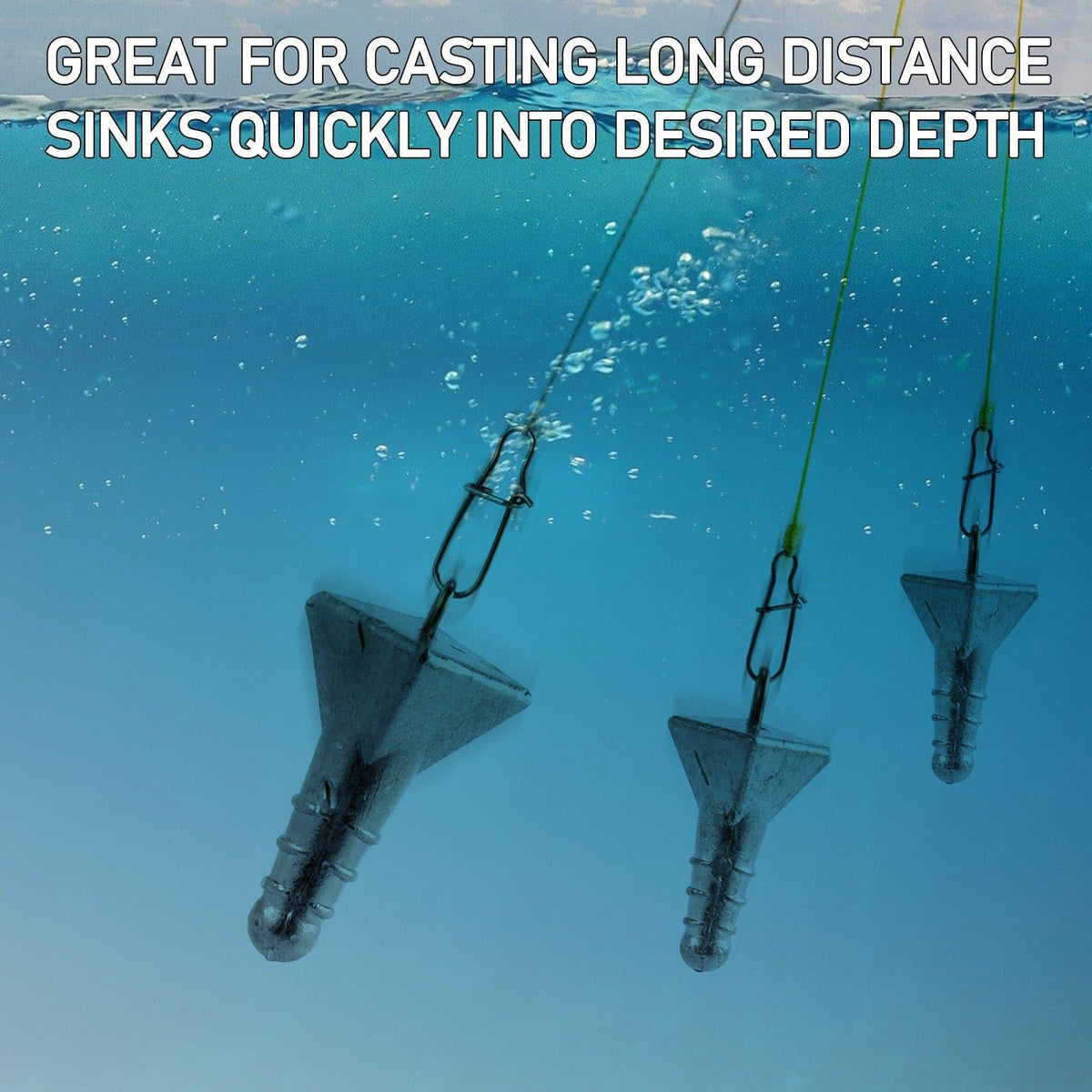 Dr.Fish 5pcs Storm Sinkers1 to 4oz - Dr.Fish Tackles