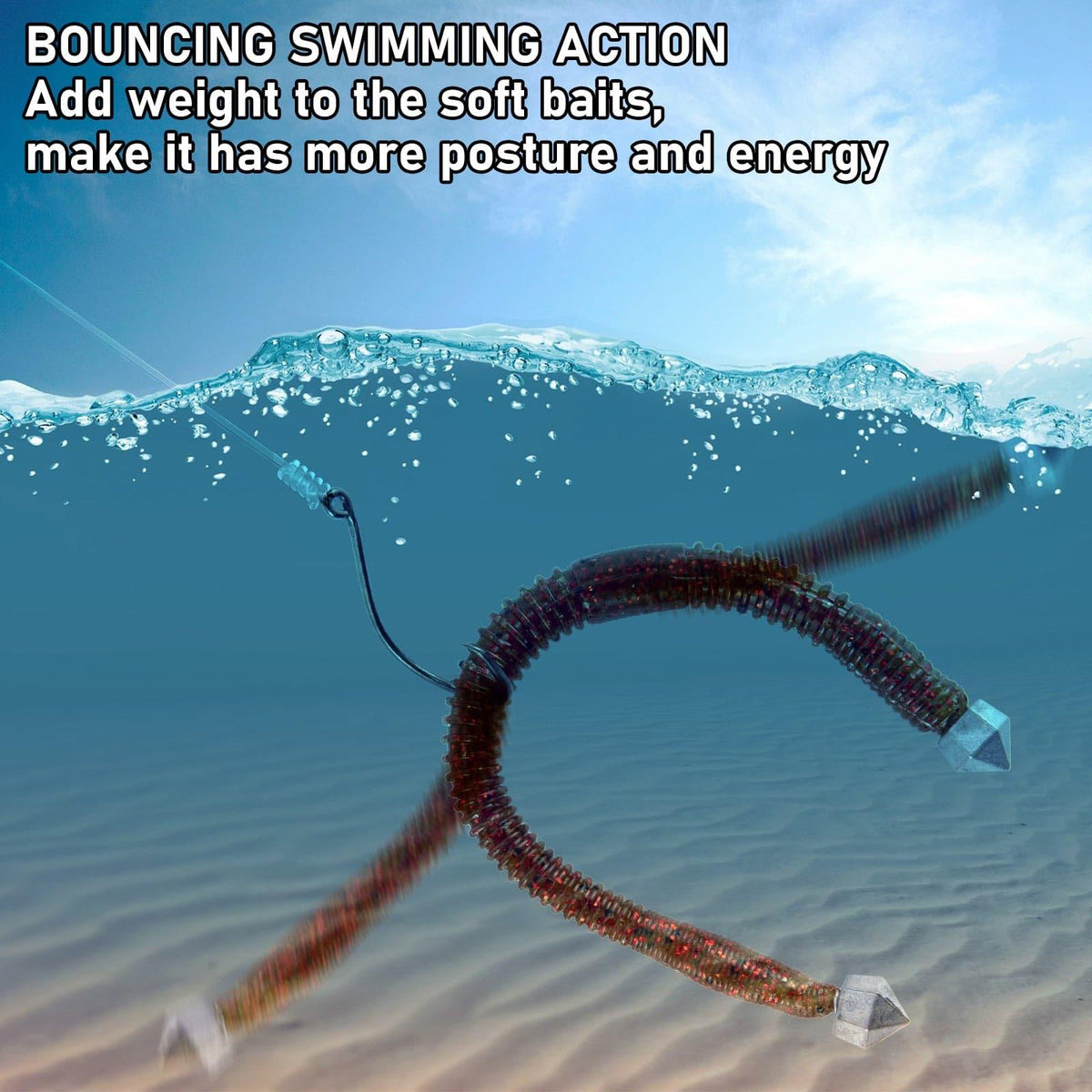 Dr.Fish 30pcs Nail Weights  1/32-3/32oz - Dr.Fish Tackles