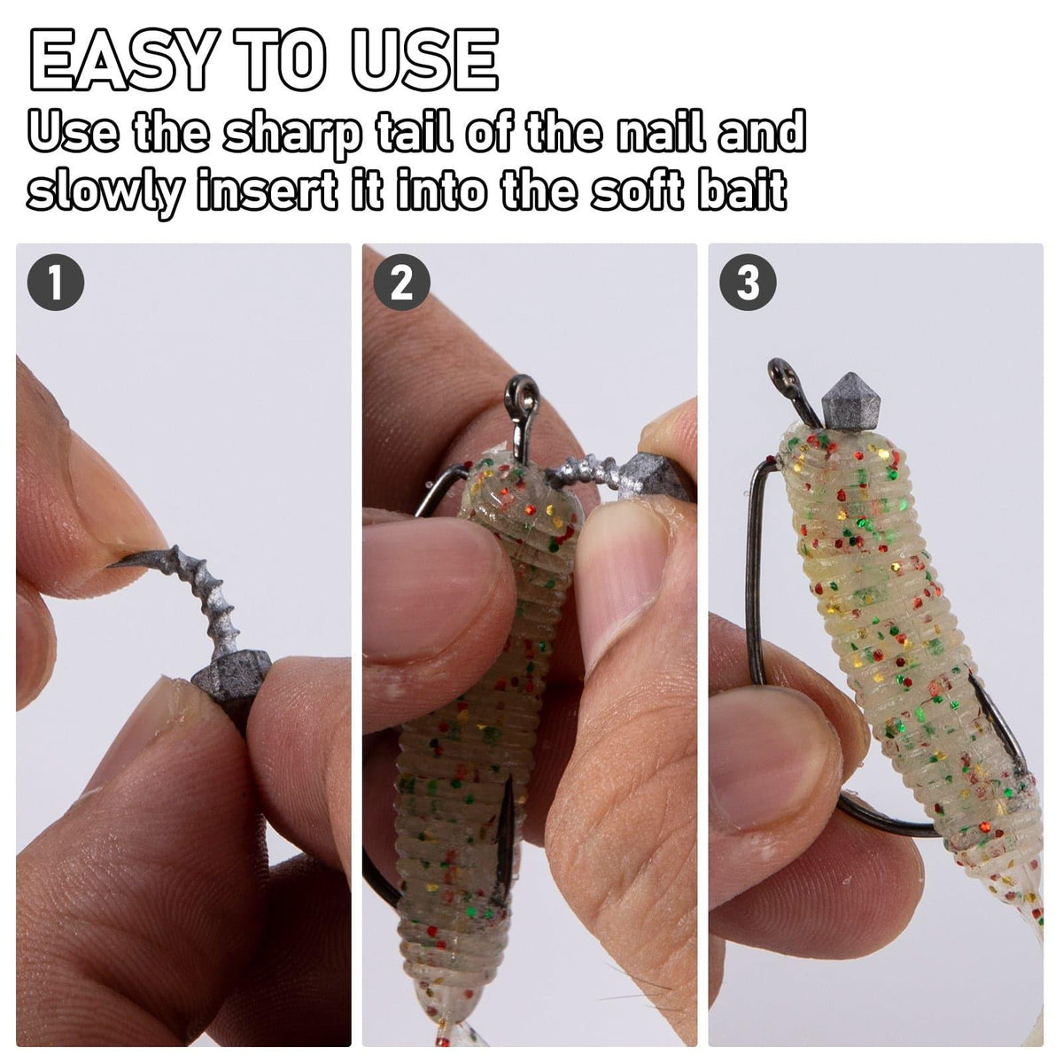 Dr.Fish 30pcs Nail Weights  1/32-3/32oz - Dr.Fish Tackles