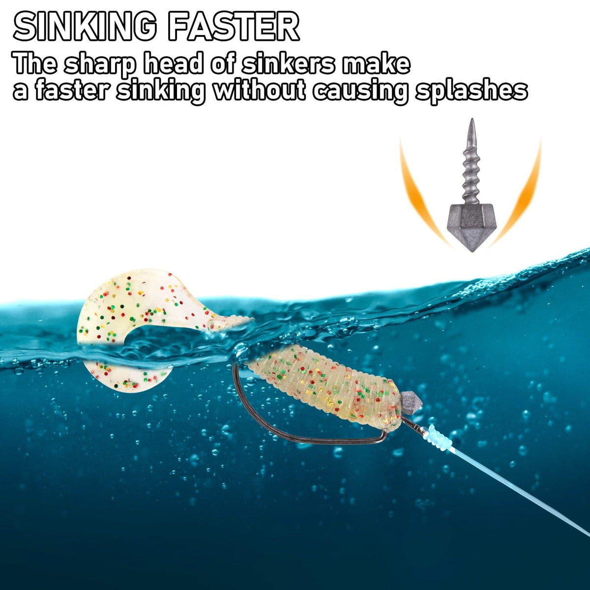 Dr.Fish 30pcs Nail Weights  1/32-3/32oz - Dr.Fish Tackles