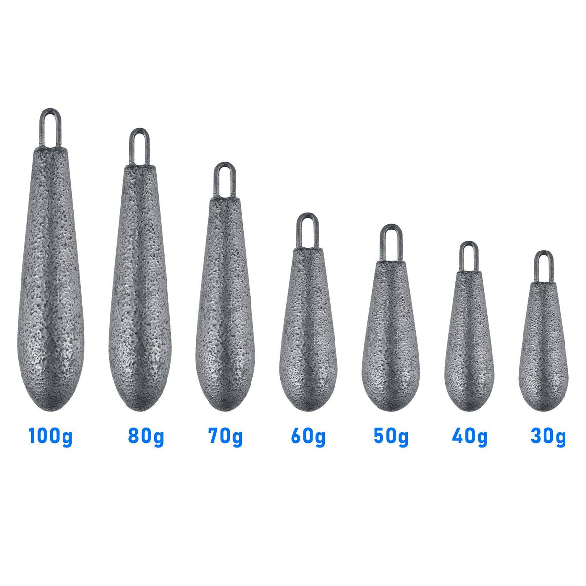 Dr.Fish 8/10/15pcs Sea Fishing Weight 30g-100g - Dr.Fish Tackles