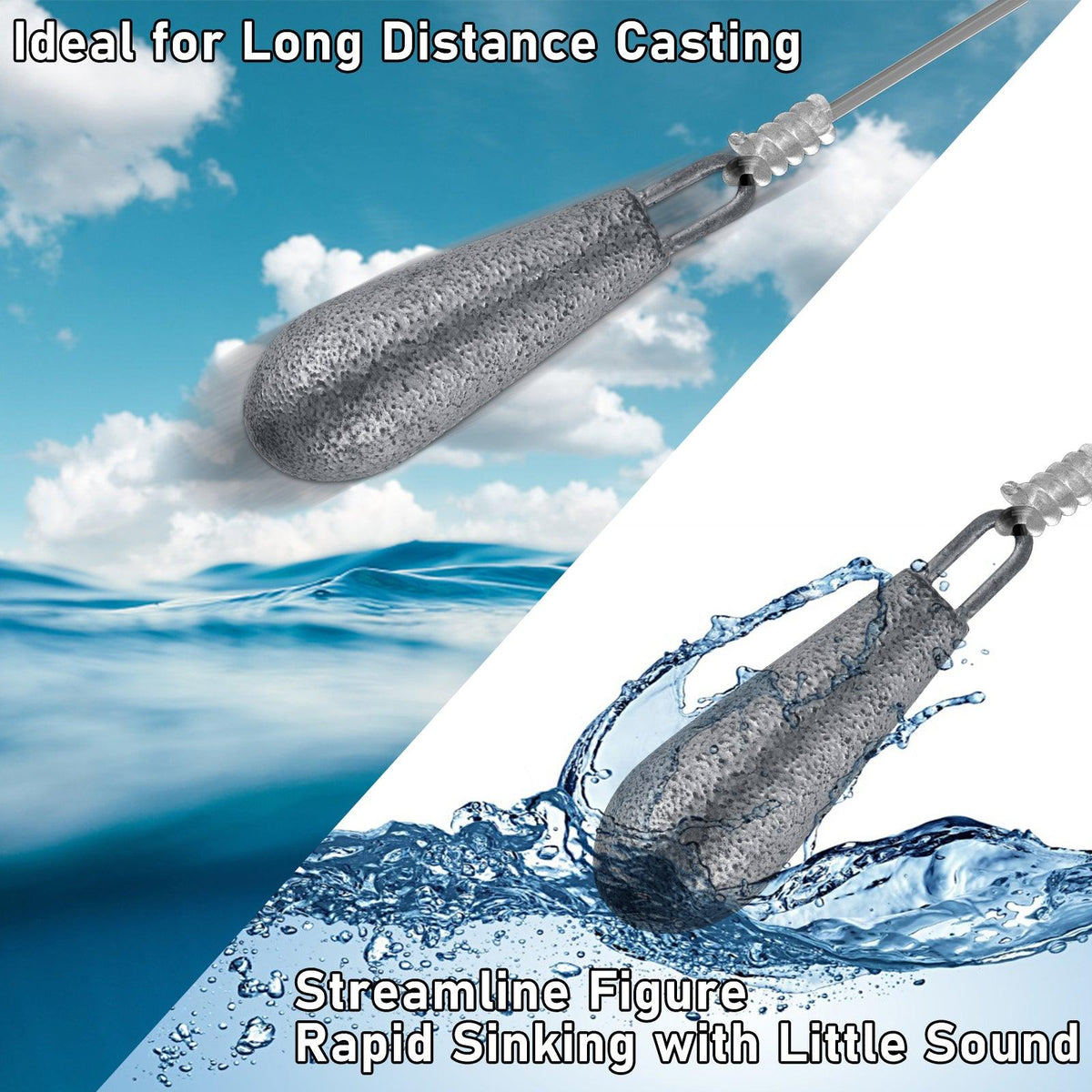 Dr.Fish 8/10/15pcs Sea Fishing Weight 30g-100g - Dr.Fish Tackles