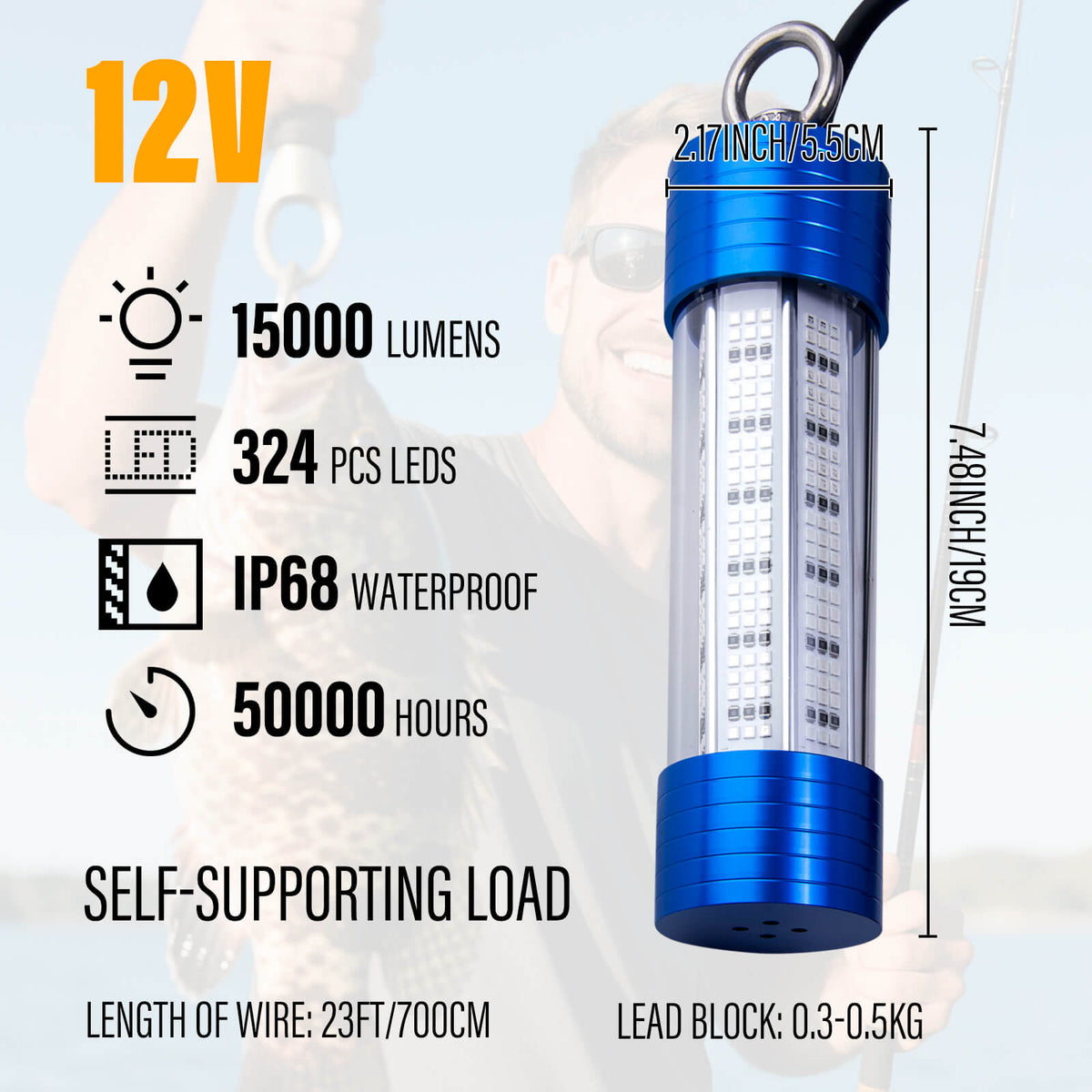 Dr.Fish 15000LM LED Underwater Fishing Light