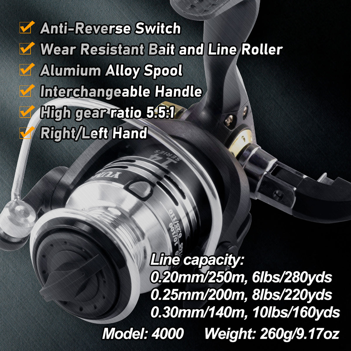 Dr.Fish Sea Fishing Rod Reel Combo Telescopic Rod 4000 Spinning Reel Combo Set