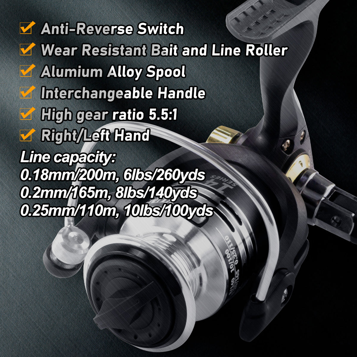 Dr.Fish Fishing Rod Reel Comb Telescopic Rod with Spinning Reel 1000