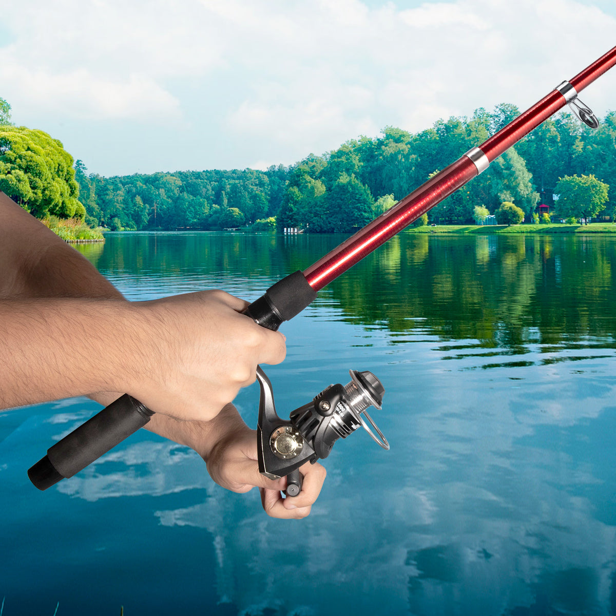 Dr.Fish Fishing Rod Reel Comb Telescopic Rod with Spinning Reel 1000