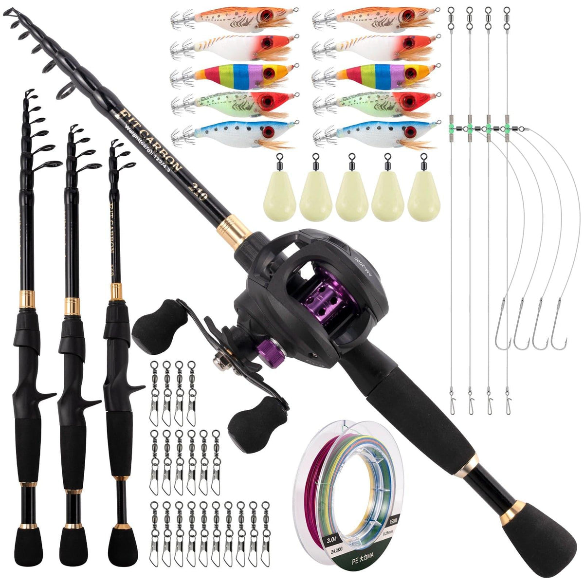 Dr.Fish 45pcs Surf Fishing Rod and Reel Combo - Dr.Fish Tackles