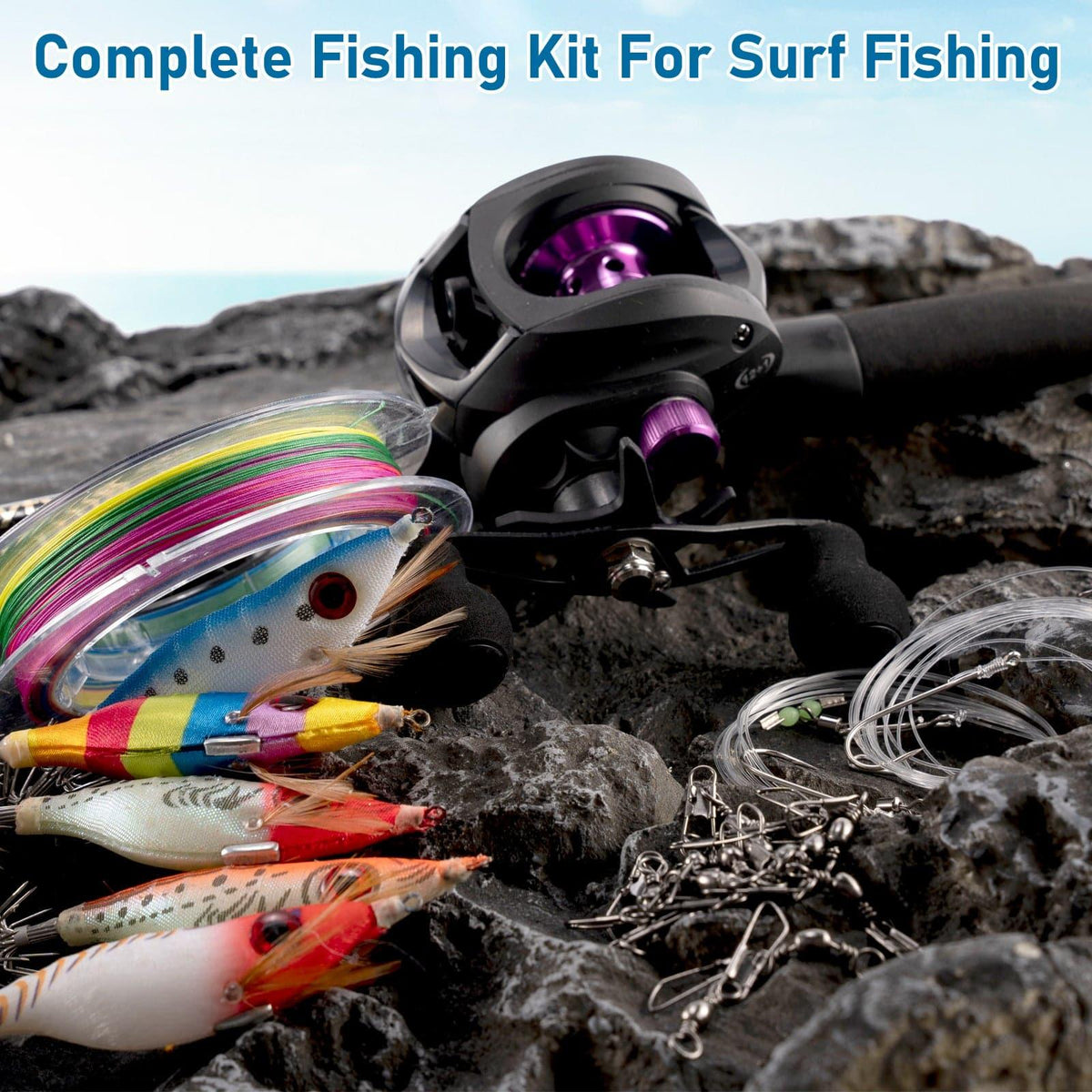 Dr.Fish 45pcs Surf Fishing Rod and Reel Combo - Dr.Fish Tackles