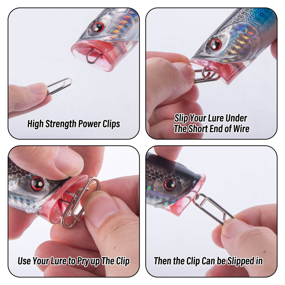 Dr.Fish 200pcs Power Speed Clips Kit 25-125lb