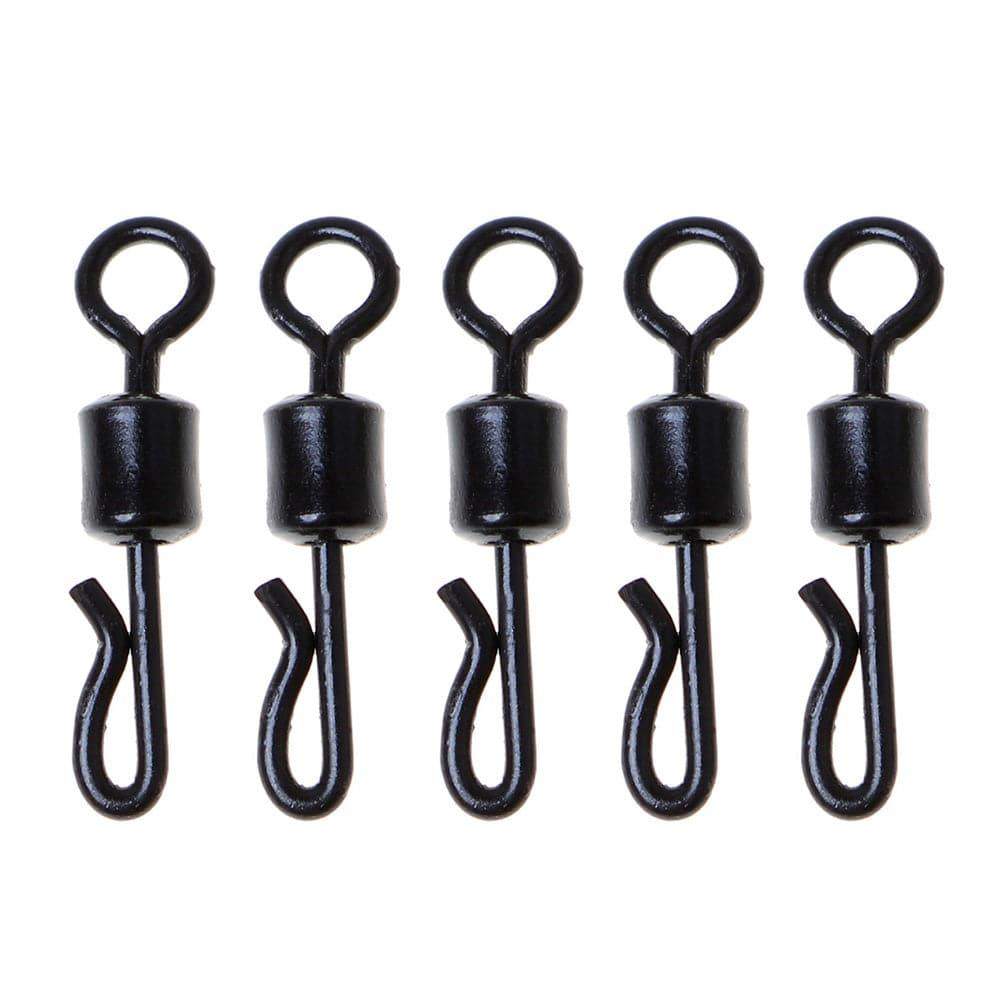Dr.Fish 20/100pcs Q-shaped Rolling Swivels