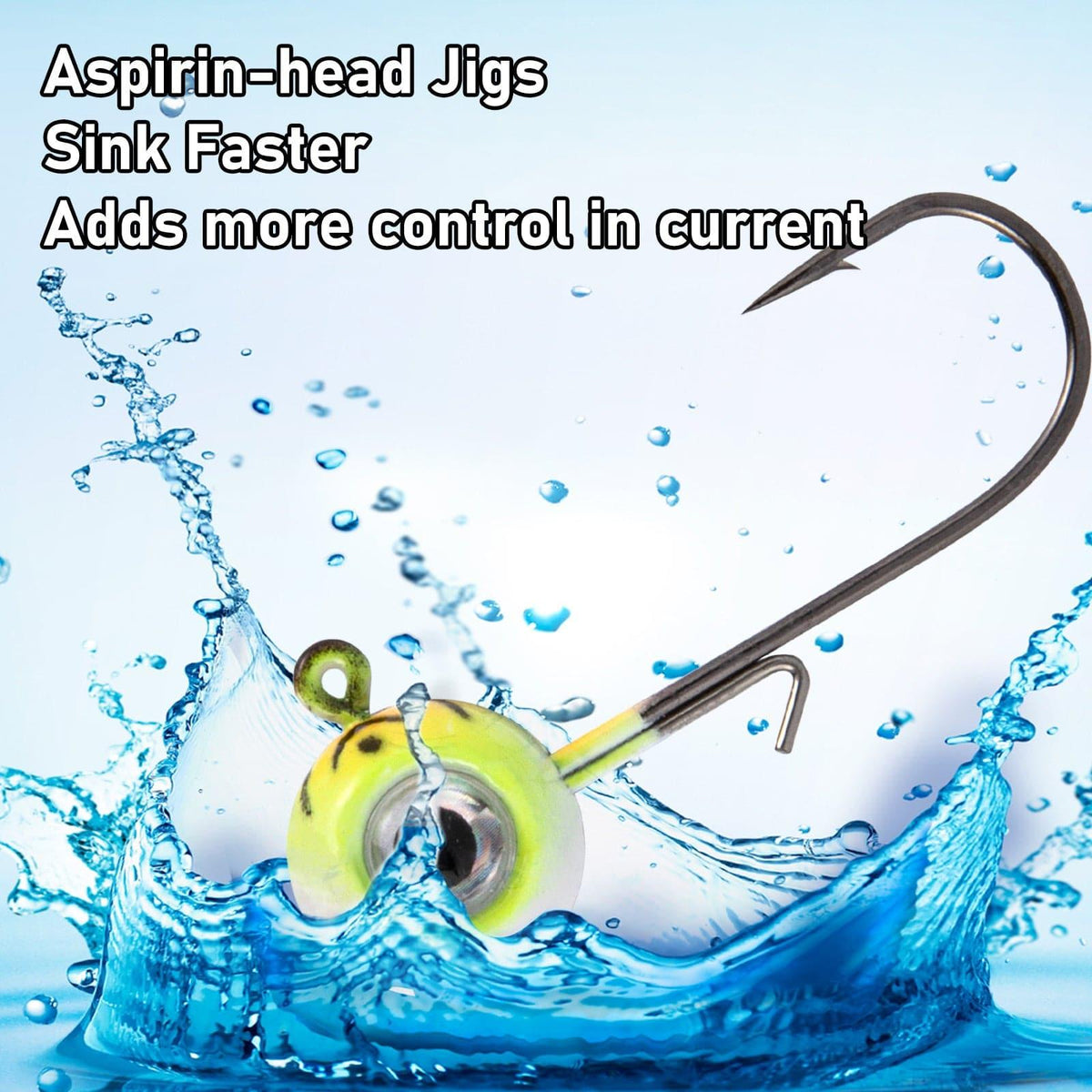 Dr.Fish 10pcs 3D Round Eye Jig Heads 1/16oz-3/8oz - Dr.Fish Tackles