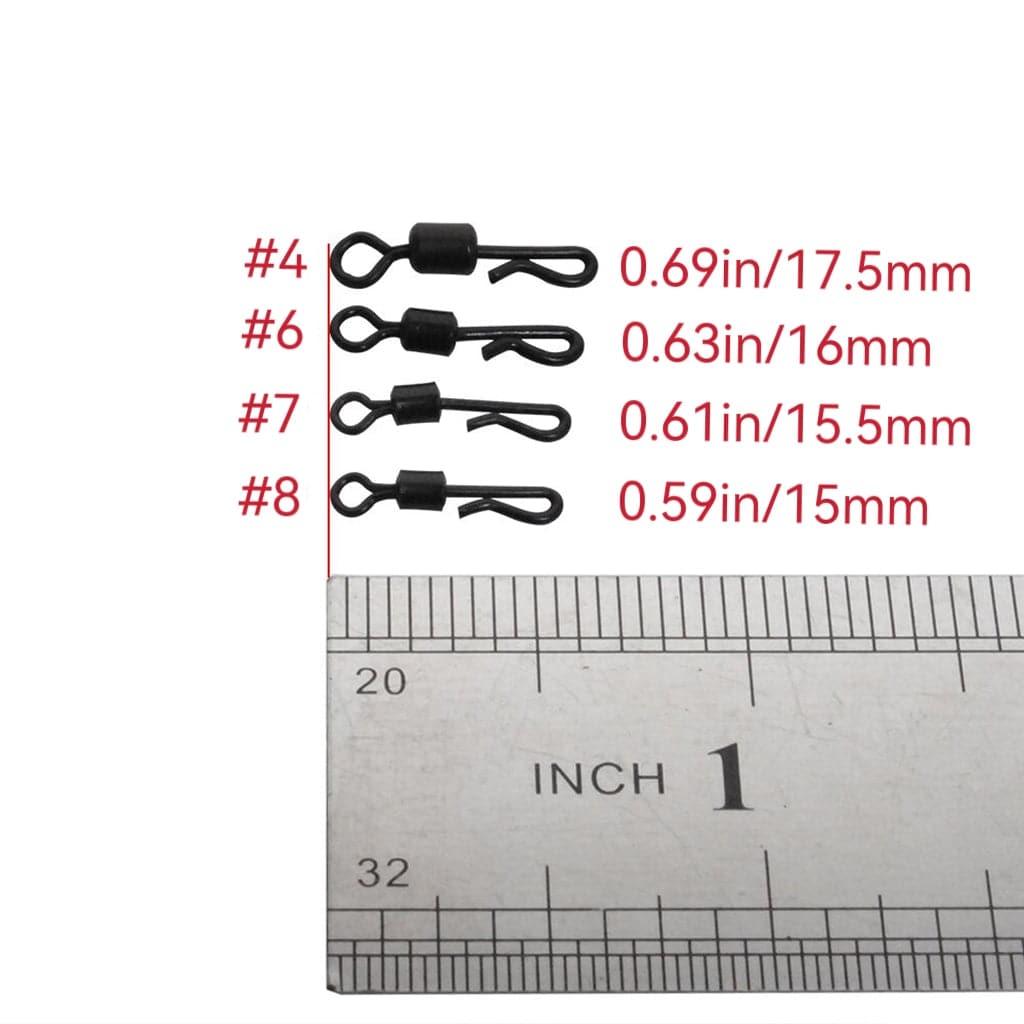 Dr.Fish 20/100pcs Q-shaped Rolling Swivels