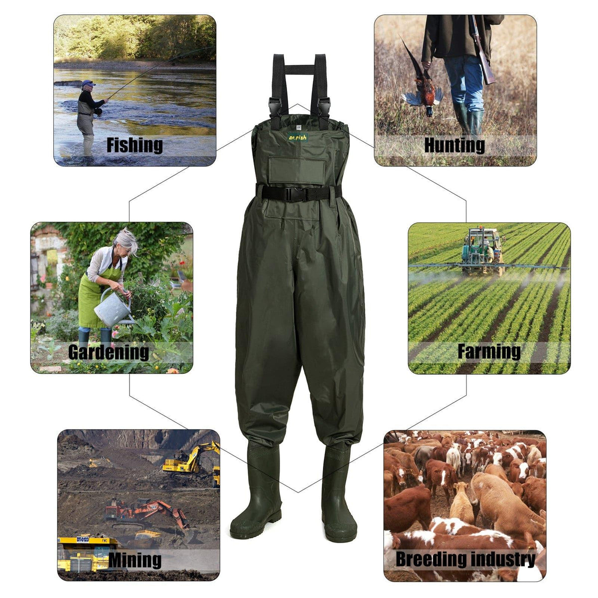 Dr.Fish PVC Chest Fishing Wader - Dr.Fish Tackles
